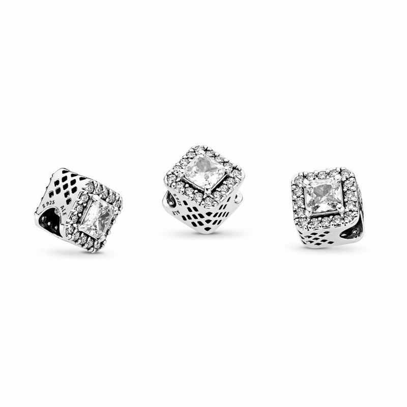 Pandora Geometric Radiance Charm Ireland - Sterling Silver/Cubic Zirconia - 325809GEA